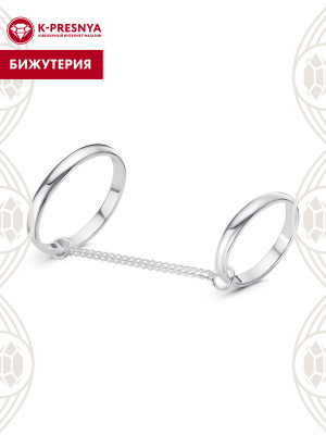 Кольцо бижутерия, покрытие - серебрение, без вставок