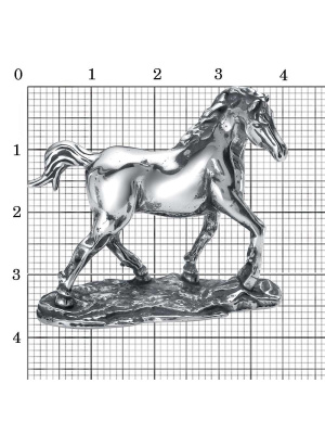 Сувенир "лошадь" серебро 925 пробы, покрытие - оксидирование, без вставок