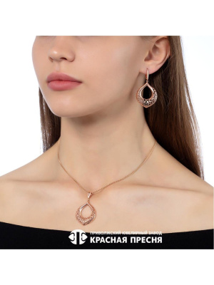 Серьги серебро 925 пробы, покрытие - золочение, без вставок