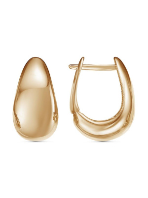 Серьги бижутерия, покрытие - золочение, без вставок