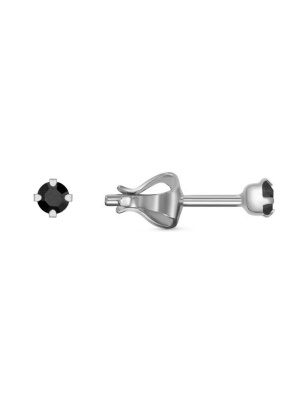 Серьги бижутерия, покрытие - серебрение, вставка - стекло ювелирное preciosa