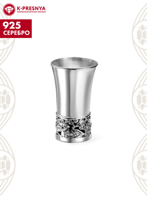 Стопка серебро 925 пробы, покрытие - оксидирование, без вставок