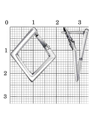 Серьги серебро 925 пробы, покрытие - оксидирование, без вставок