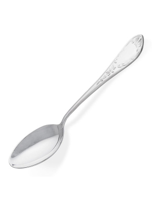 Ложка десертная "весна" серебро 925 пробы, без покрытия, без вставок