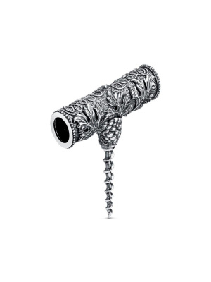 Штопор серебро 925 пробы, покрытие - оксидирование, без вставок