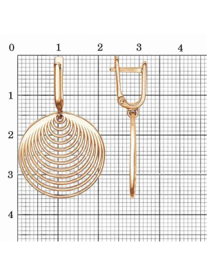 Серьги бижутерия, покрытие - золочение, без вставок