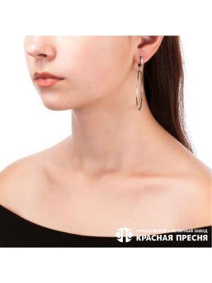 Серьги бижутерия, покрытие - серебрение, без вставок