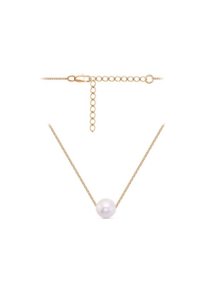 Колье бижутерия, покрытие - золочение, вставка - имитация жемчуга