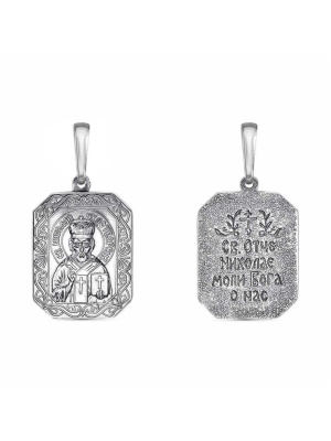 Подвеска серебро 925 пробы, покрытие - оксидирование, без вставок