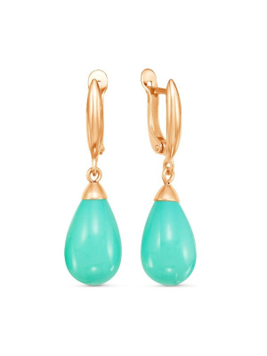 Серьги бижутерия, покрытие - золочение, вставка - имитация жемчуга