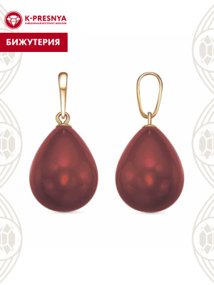 Подвеска бижутерия, покрытие - золочение, вставка - имитация жемчуга