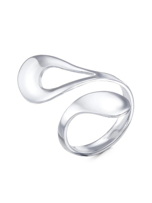 Кольцо бижутерия, покрытие - серебрение, без вставок