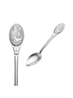 Ложка детская с ангелом «девочка» серебро 925 пробы, без покрытия, без вставок