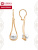 Серьги бижутерия, покрытие - золочение, вставка - имитация жемчуга