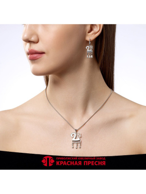 Подвеска серебро 925 пробы, покрытие - оксидирование, без вставок