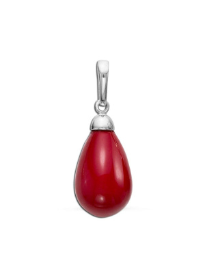 Подвеска серебро 925 пробы, без покрытия, вставка - имитация жемчуга