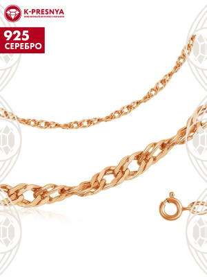 Браслет серебро 925 пробы, покрытие - золочение, без вставок