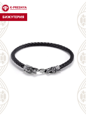 Браслет бижутерия, покрытие - серебрение с оксидированием, без вставок