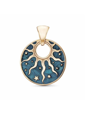 Подвеска серебро 925 пробы, покрытие - золочение, отделка - эмаль, без вставок