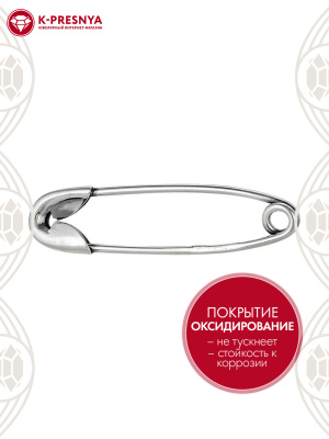 Брошь серебро 925 пробы, покрытие - оксидирование, без вставок