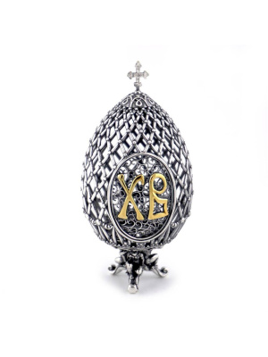 Сувенир серебро 925 пробы, покрытие - оксидирование, выборочное золочение, без вставок