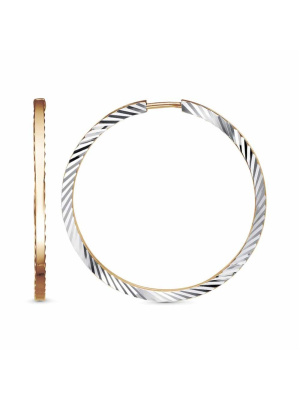 Серьги серебро 925 пробы, покрытие - золочение, отделка - алмазная грань, без вставок