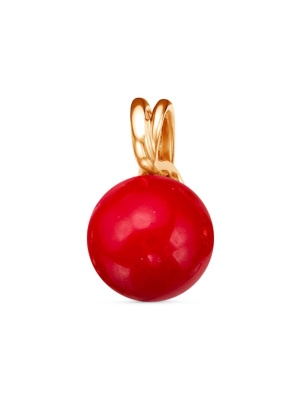 Подвеска бижутерия, покрытие - золочение, вставка - имитация жемчуга