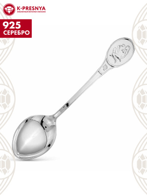 Ложка чайная "дева" серебро 925 пробы, без покрытия, без вставок