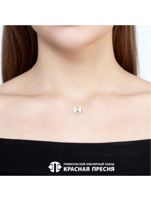 Подвеска серебро 925 пробы, покрытие - платинирование, без вставок