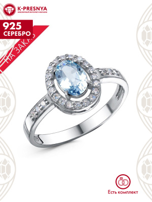 Кольцо серебро 925 пробы, покрытие - родирование