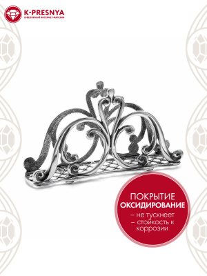 Салфетница "византия" серебро 925 пробы, покрытие - оксидирование, без вставок