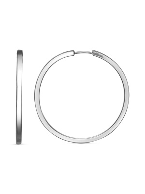 Серьги бижутерия, покрытие - платинирование, без вставок