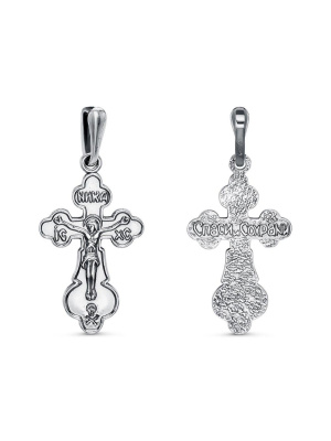 Подвеска бижутерия, покрытие - серебрение с оксидированием, без вставок