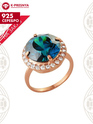 Кольцо серебро 925 пробы, покрытие - золочение