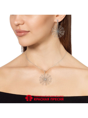 Серьги серебро 925 пробы, покрытие - оксидирование, без вставок