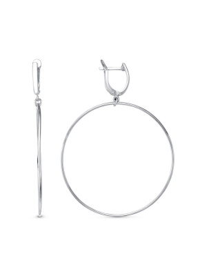 Серьги бижутерия, покрытие - серебрение, без вставок