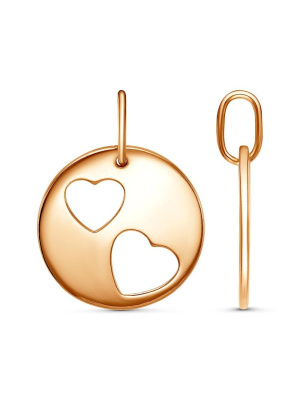 Подвеска бижутерия, покрытие - золочение, без вставок