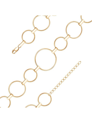 Браслет бижутерия, покрытие - золочение, без вставок