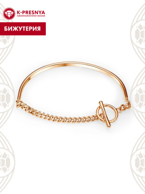 Браслет бижутерия, покрытие - золочение, без вставок