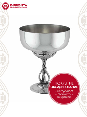 Ваза серебро 925 пробы, покрытие - оксидирование, без вставок