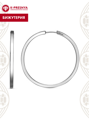 Серьги бижутерия, покрытие - платинирование, без вставок