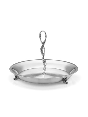 Фруктовница "византия" серебро 925 пробы, покрытие - оксидирование, без вставок