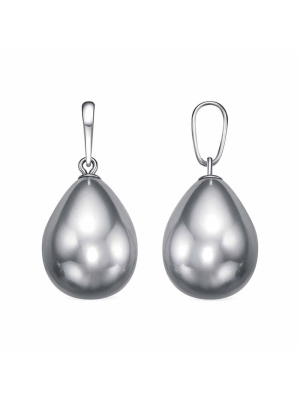 Подвеска серебро 925 пробы, покрытие - родирование, вставка - имитация жемчуга