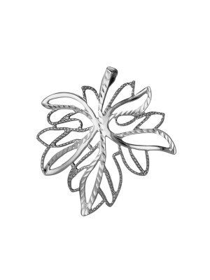 Подвеска серебро 925 пробы, покрытие - оксидирование, отделка - алмазная грань, без вставок