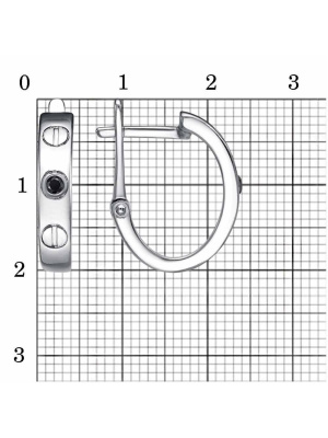 Серьги бижутерия, покрытие - платинирование, вставка - стекло ювелирное preciosa