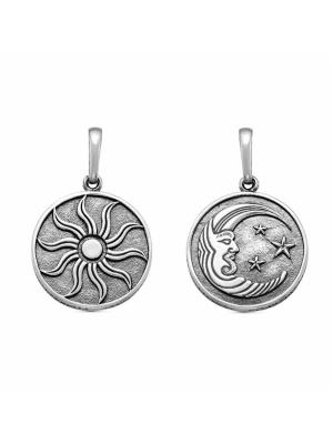 Подвеска серебро 925 пробы, покрытие - оксидирование, без вставок