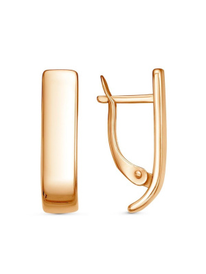 Серьги серебро 925 пробы, покрытие - золочение, без вставок