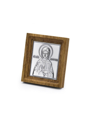 Икона бижутерия, покрытие - серебрение с оксидированием, без вставок