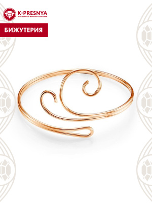 Браслет бижутерия, покрытие - золочение, без вставок