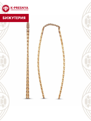 Серьги бижутерия, покрытие - золочение, без вставок